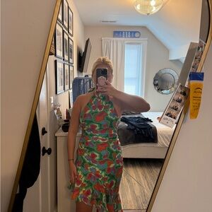 Amanda Uprichard Multicolored Floral Mini / Midi Dress